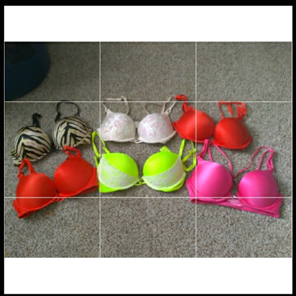 32b Victoria secert miraculous plunge bra lot